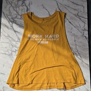 Yellow Crop Muscle Tee with Relaxed Fit